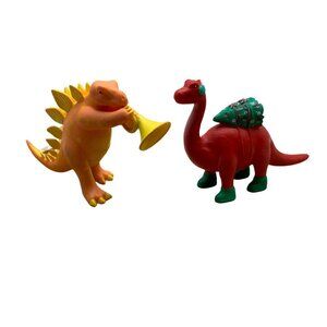 Anyko Red Brontosaurus Christmas Gift Orange Stegosaurus Horn Dinosaur Toys